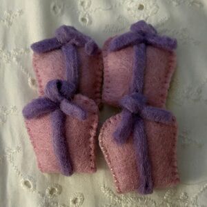 Pink and Purple Felt Gift Decorations